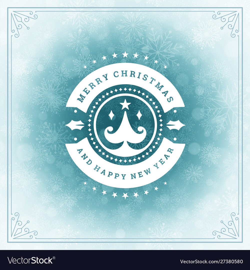 Merry christmas and happy new year text greeting Vector Image