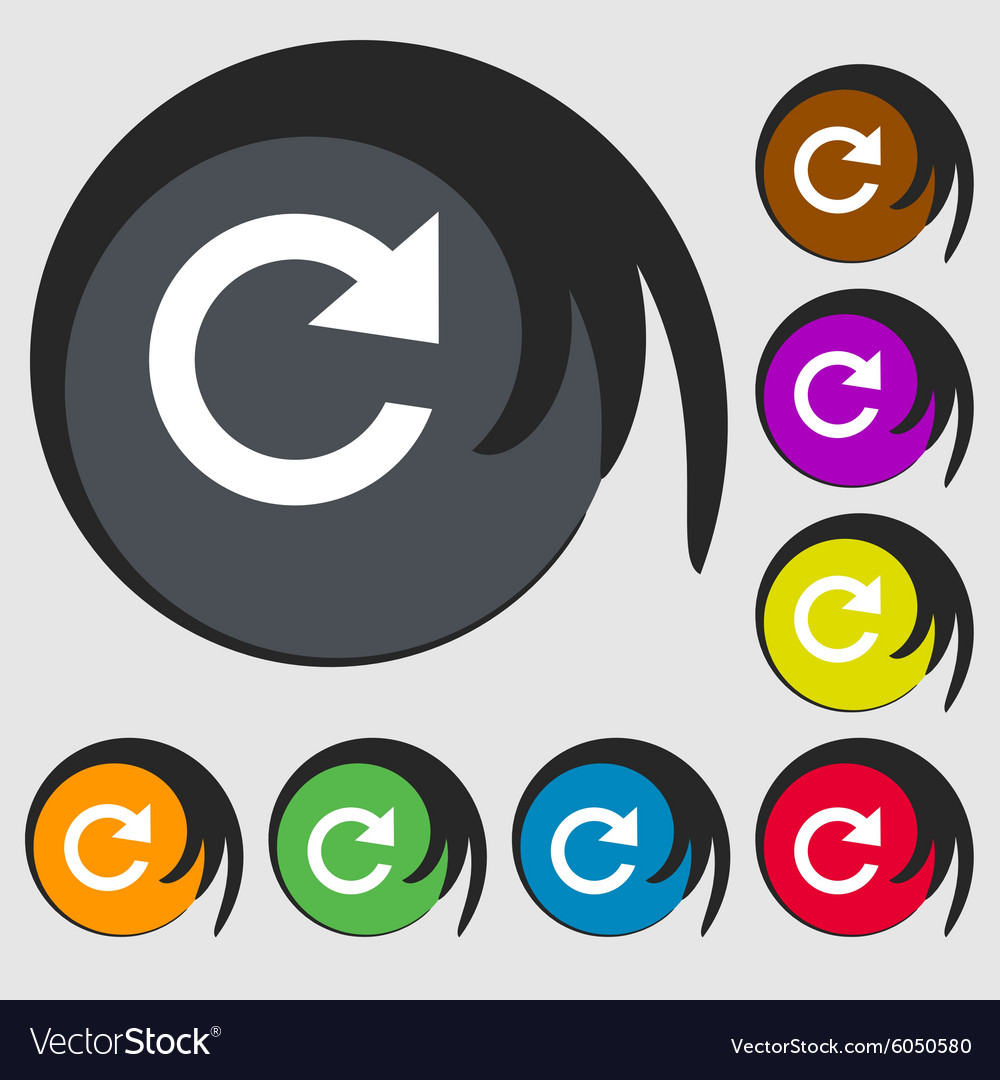 Update sign icon full rotation arrow symbol Vector Image
