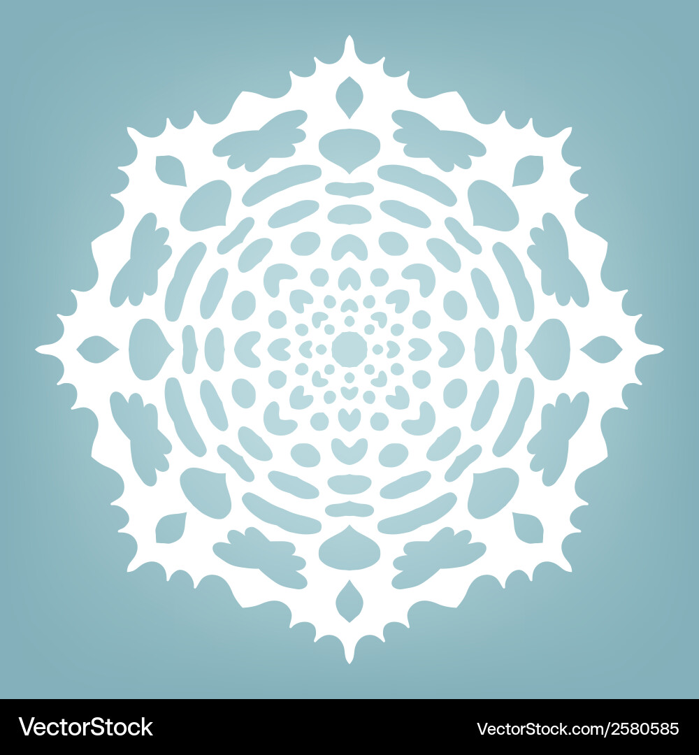 Decorative snowflake Royalty Free Vector Image