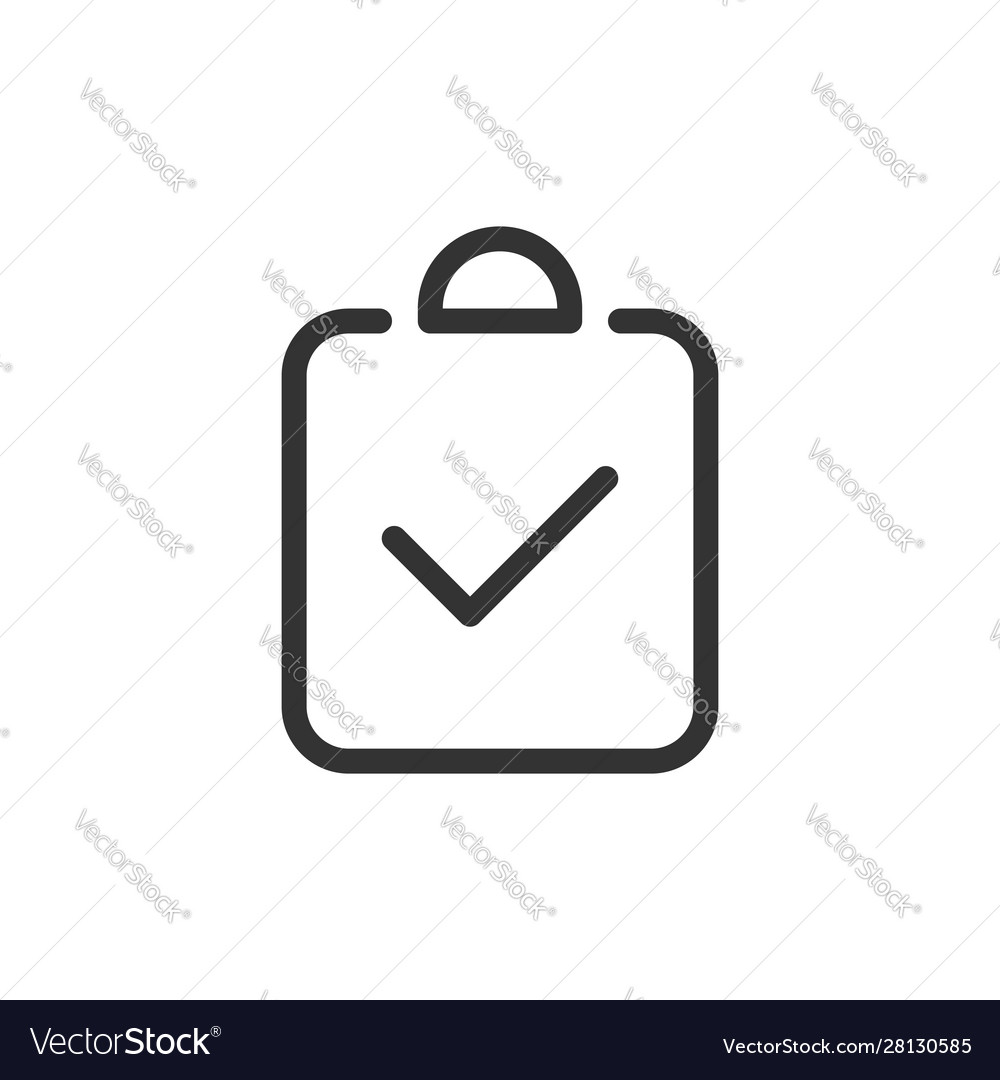 Document checkbox icon in flat style test Vector Image