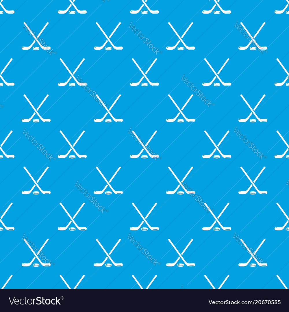 Hockey stick pattern seamless blue