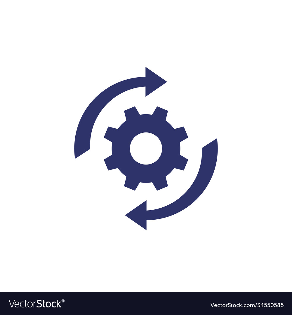 Operations production icon on white Royalty Free Vector