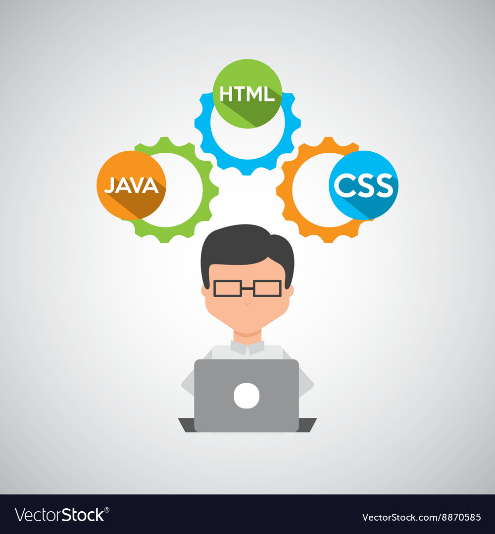 Programming language design Royalty Free Vector Image