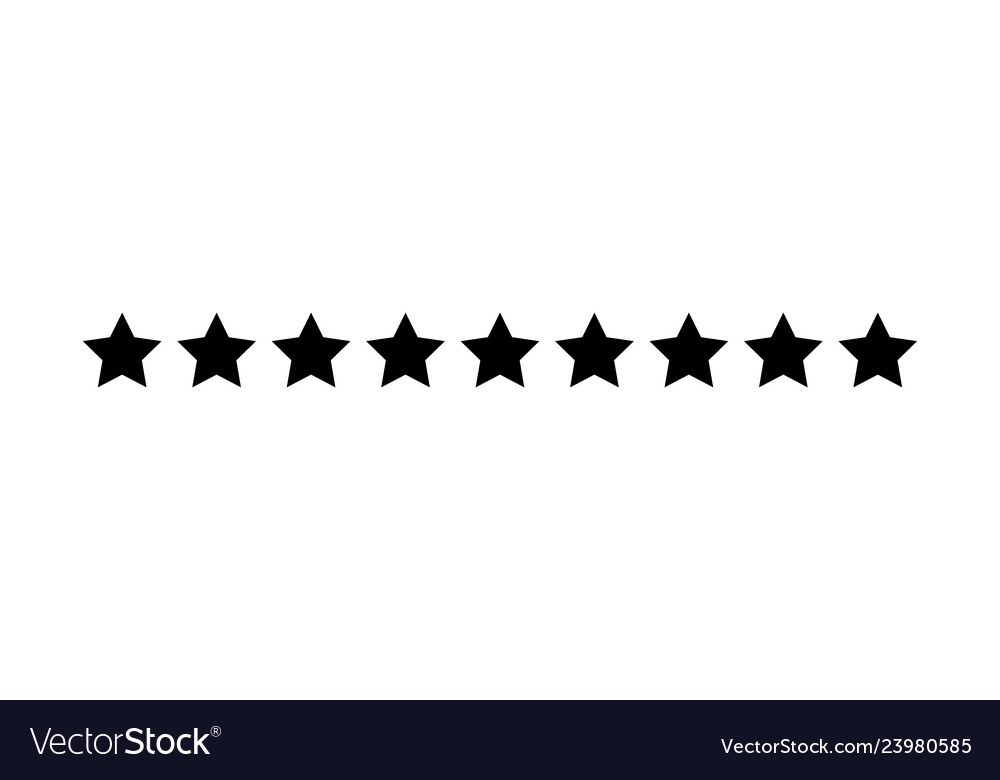 Star Line Divider Design Footer Modern Border Vector Image