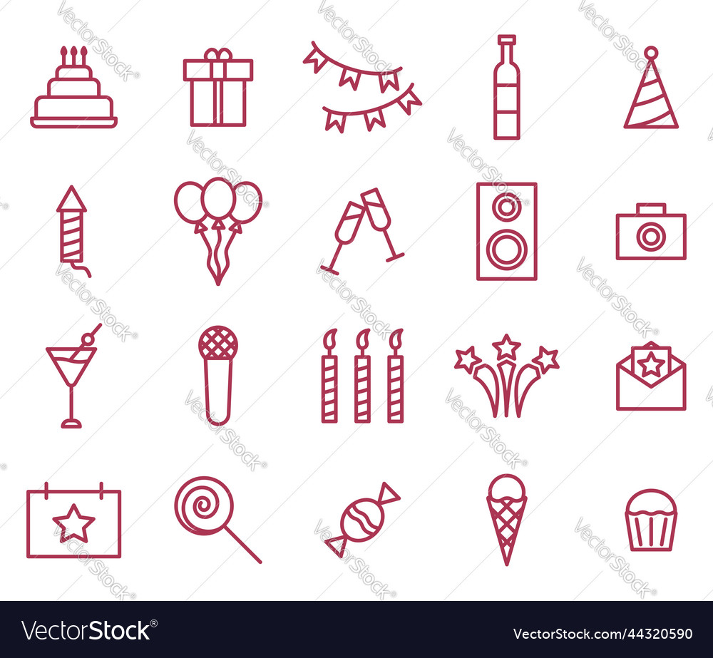 Birthday party on a white background Royalty Free Vector