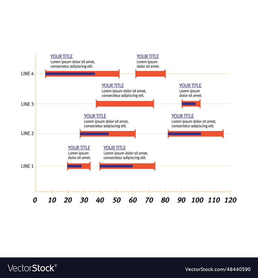 Business Project Timeline Graph Royalty Free Vector Image