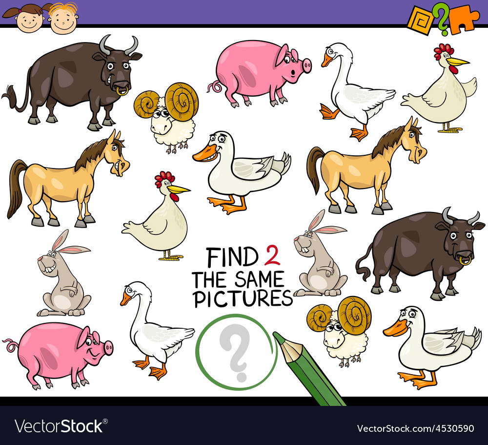 Find same picture game cartoon