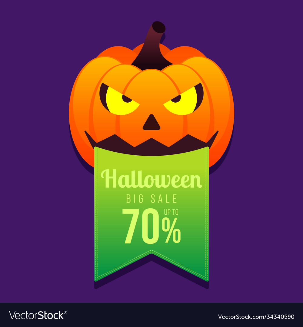 Halloween Sale Items 2022 Happy Halloween Sale Promotion Banner And Special Vector Image