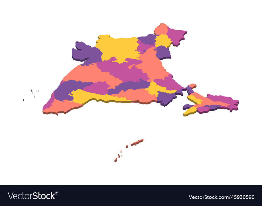 India Political Map Of Administrative Divisions Vector Image