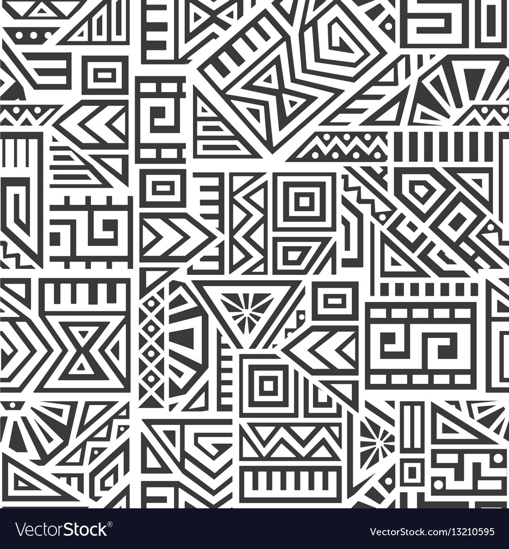 Aztec seamless pattern Royalty Free Vector Image