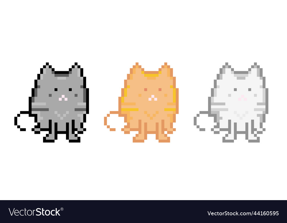 Cute Cat Pixel Art