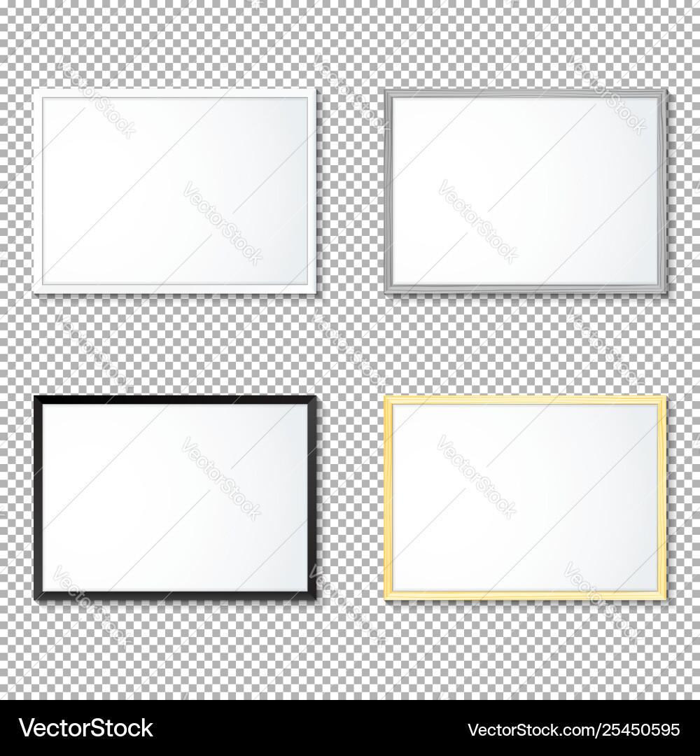 Various frame mockup template set Royalty Free Vector Image