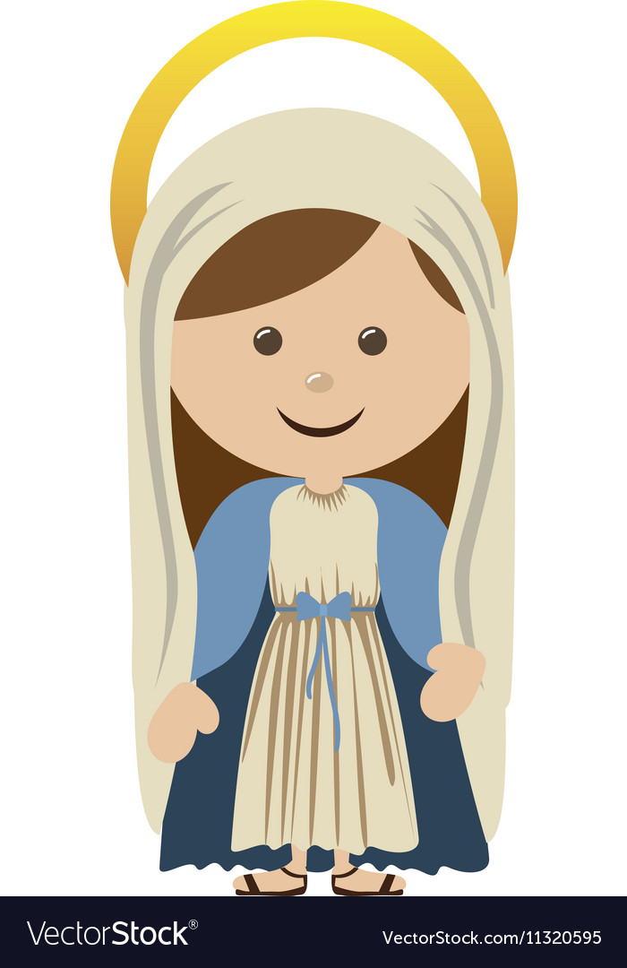 Virgin Mary Icon Image Royalty Free Vector Image