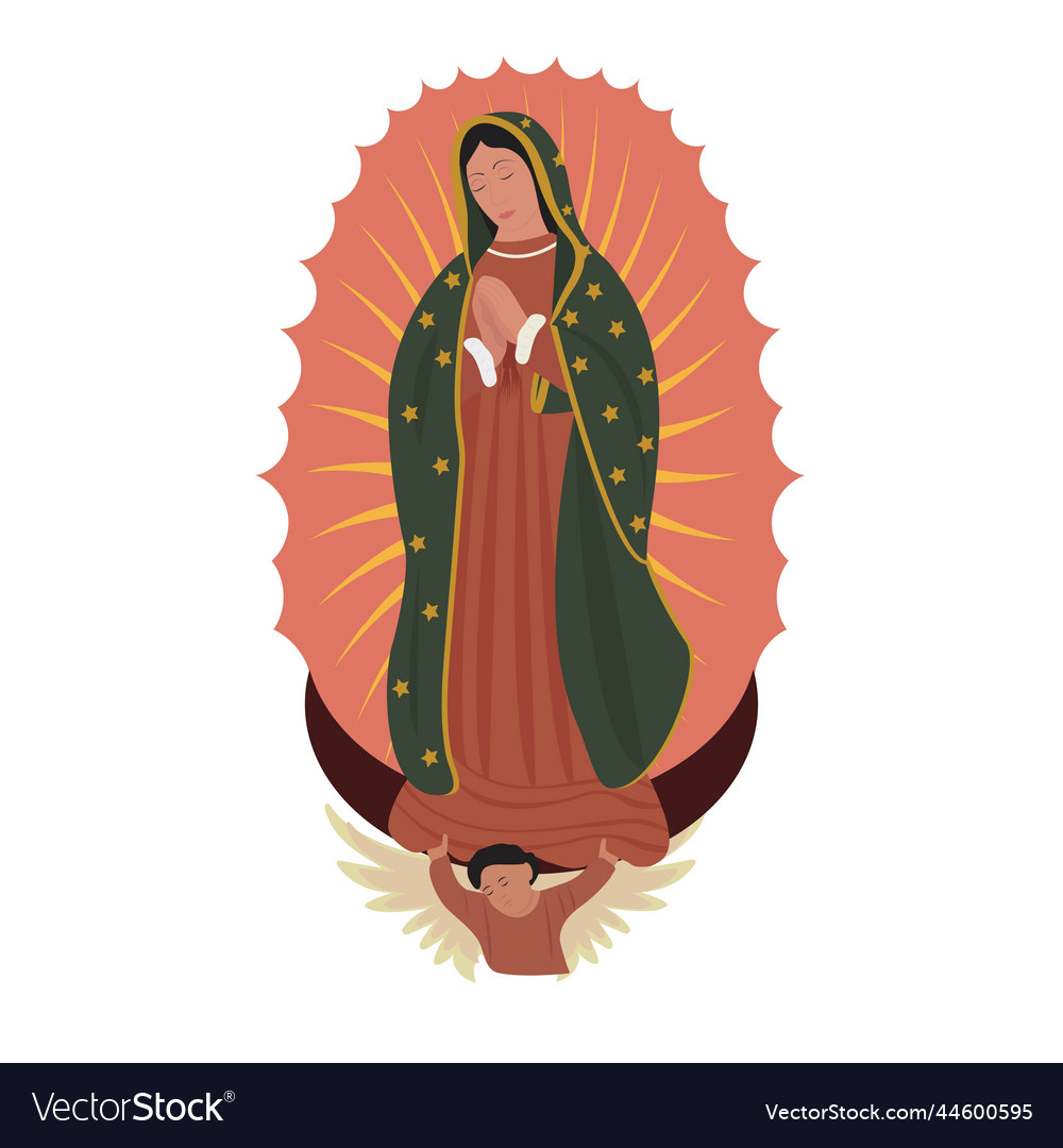 Virgin of guadalupe is the image of the Royalty Free Vector