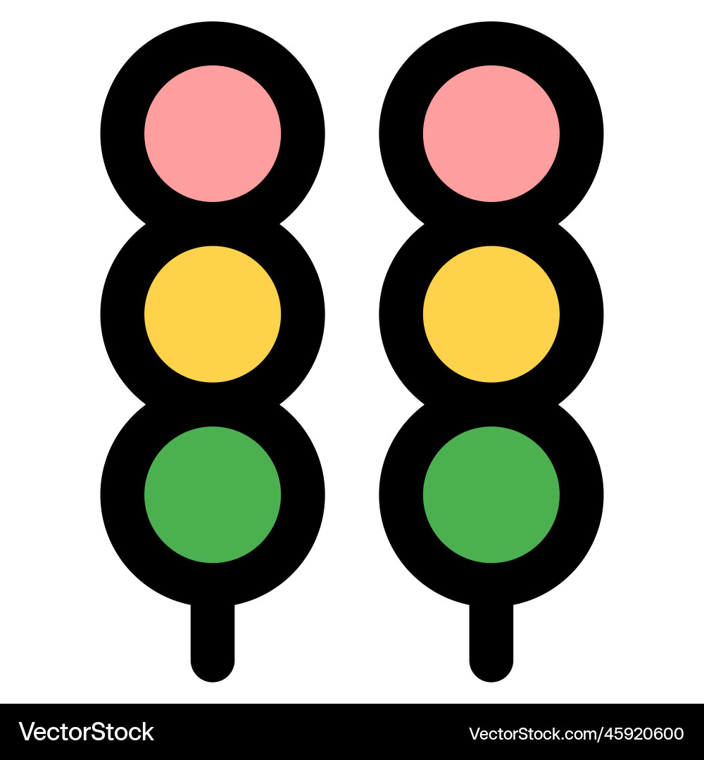 Delicious dango outline icon Royalty Free Vector Image