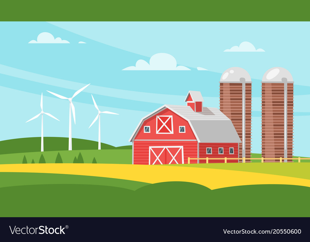 Farm building - rural barn Royalty Free Vector Image