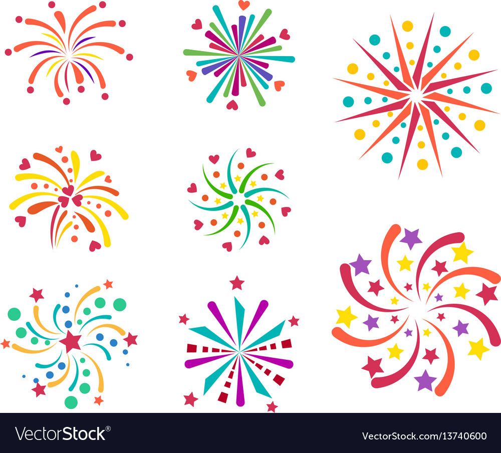 Firework icon isolated Royalty Free Vector Image