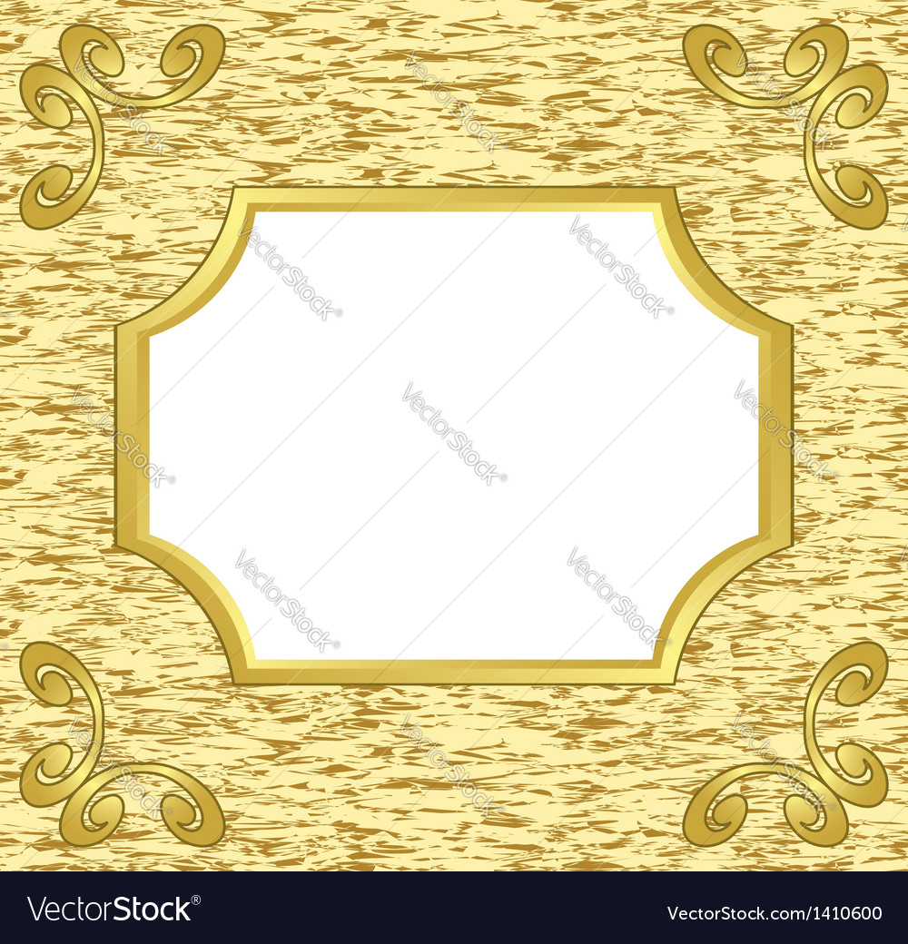 Light Decorative Card With Golden Frame