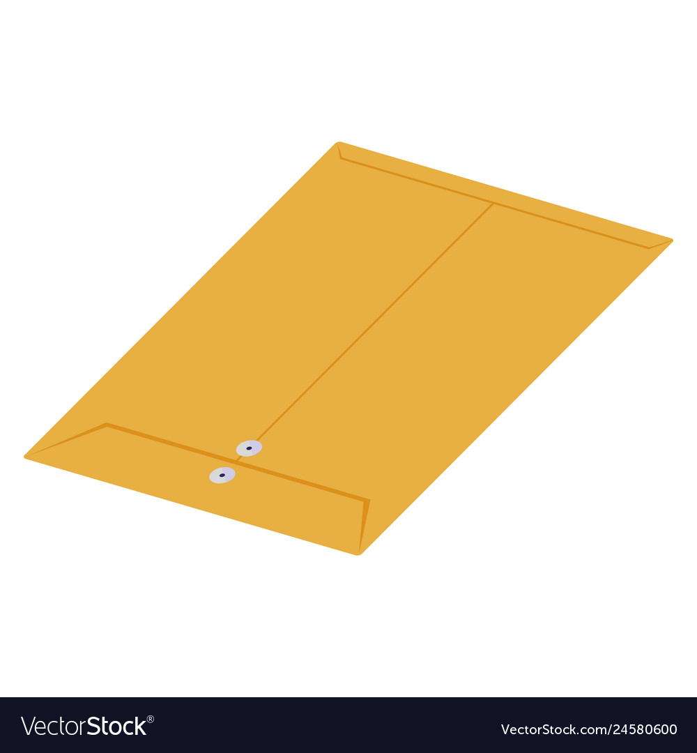 Manila envelope isolated icon Royalty Free Vector Image