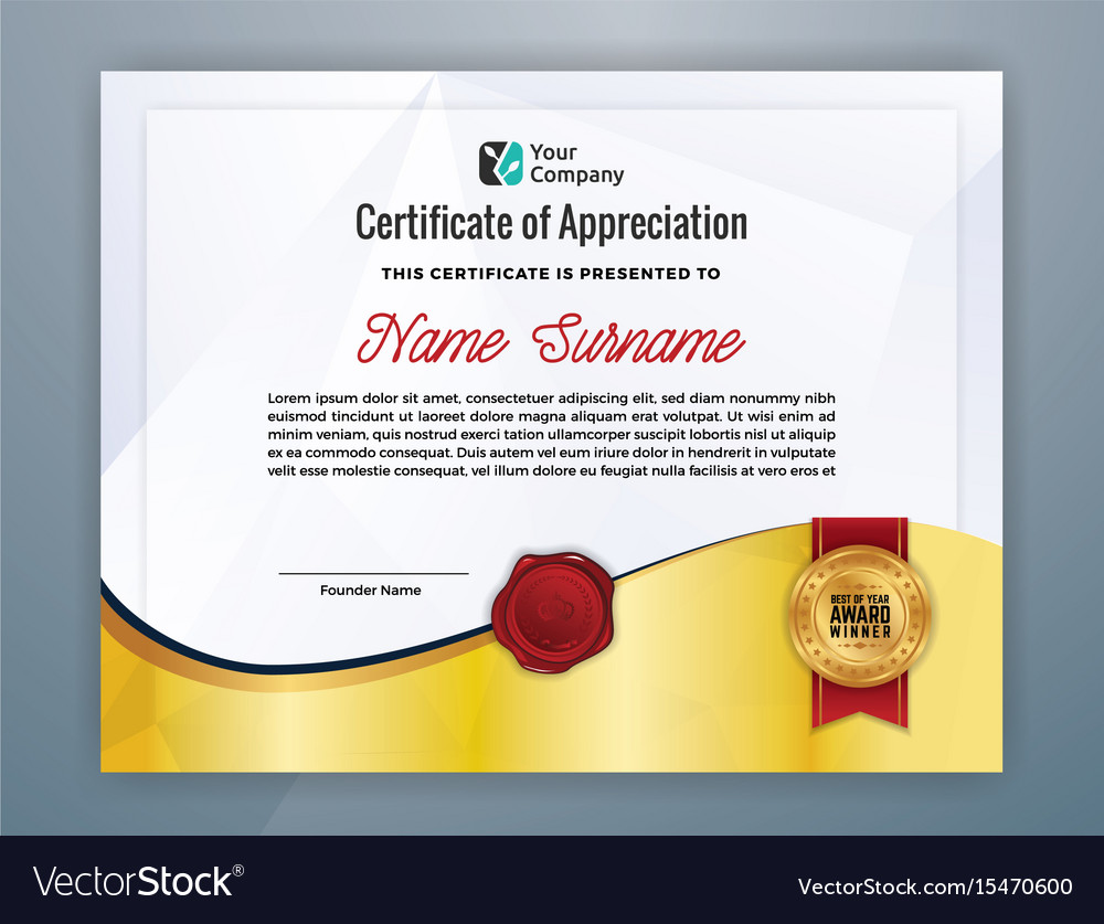 Multipurpose modern professional certificate Vector Image