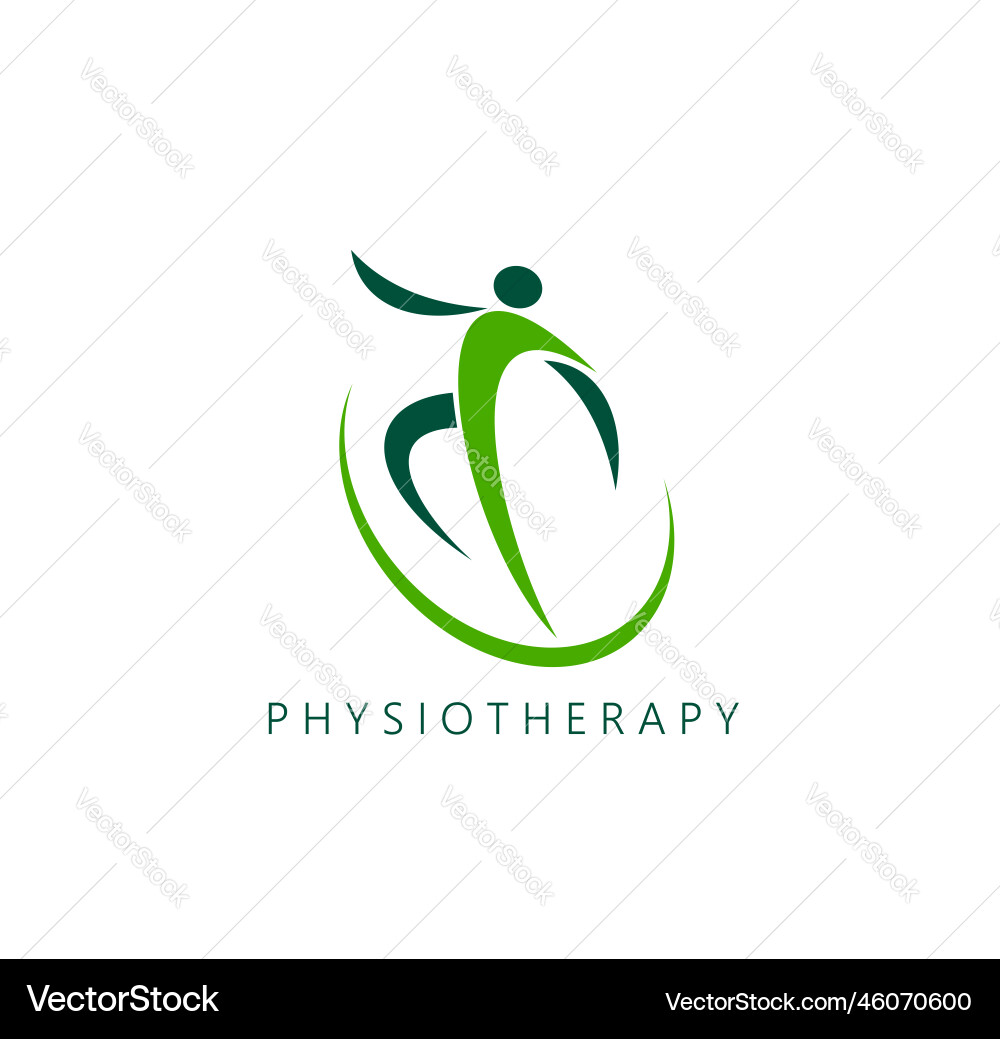 Physiotherapy back paint therapy and massage icon Vector Image