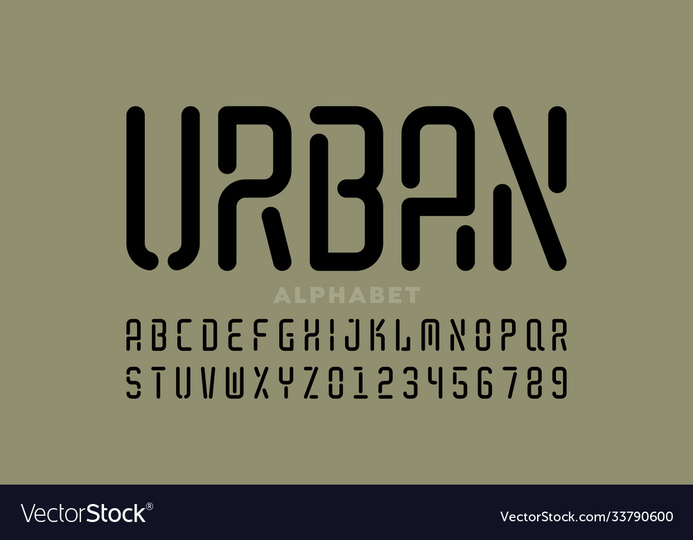 Stencil style font Royalty Free Vector Image - VectorStock