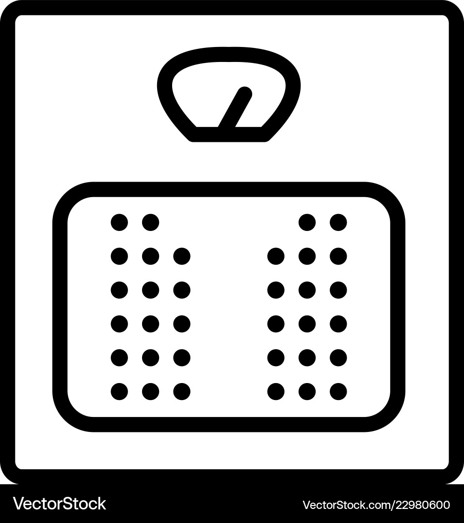 Weight machine icon Royalty Free Vector Image - VectorStock