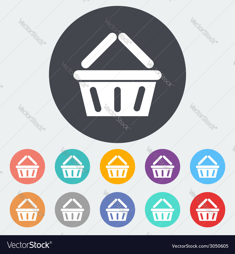 Basket for products Royalty Free Vector Image - VectorStock