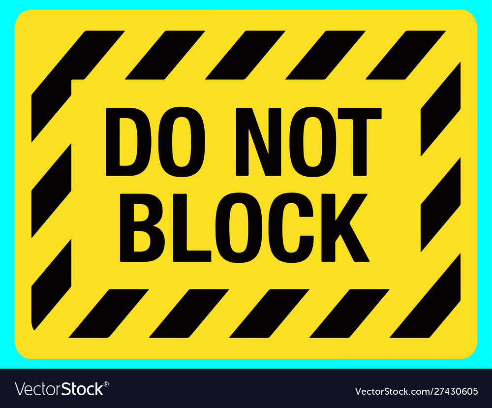 Do not block floor yellow sign eps10