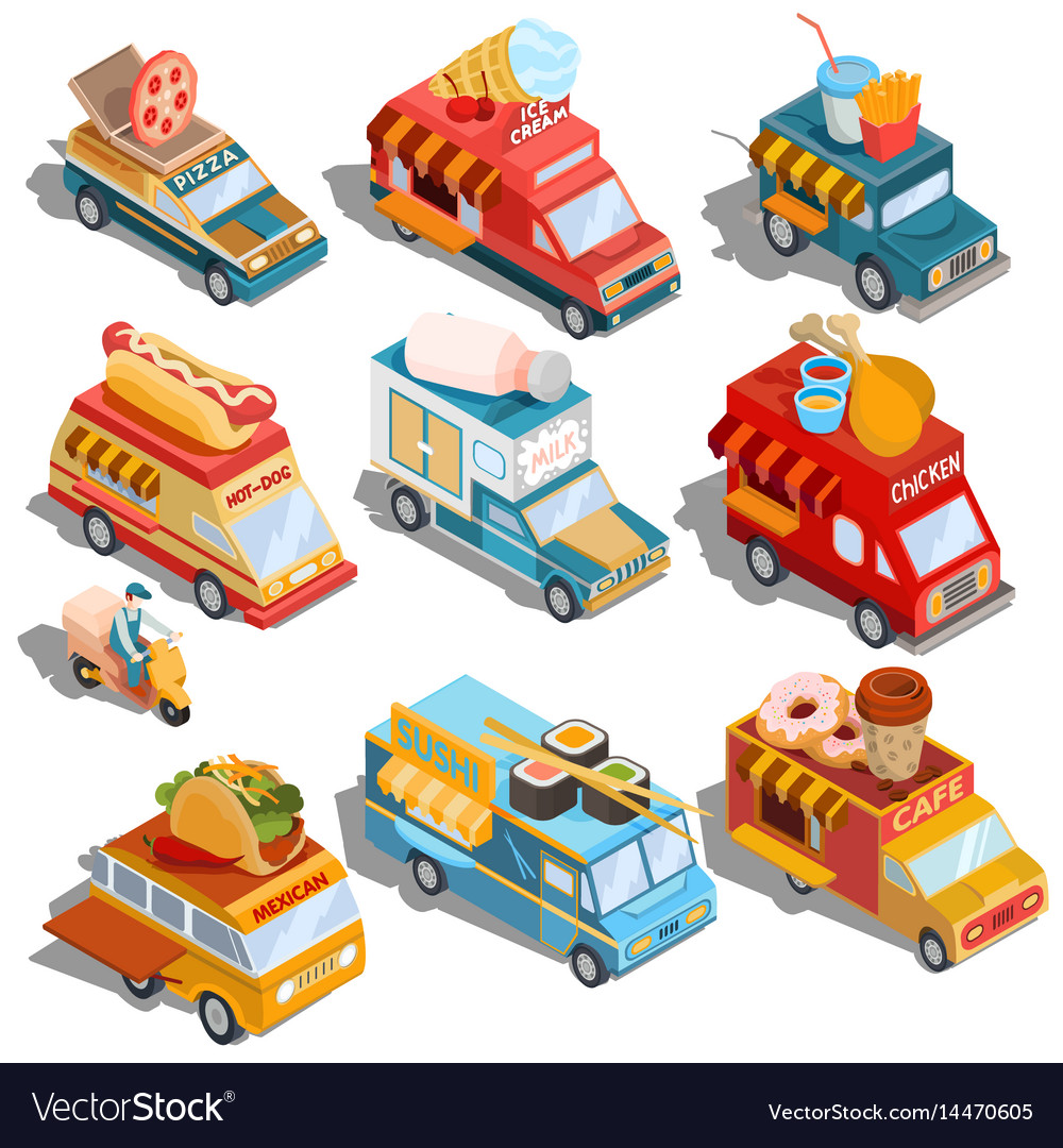 Isometric Of Cars Fast Delivery Royalty Free Vector Image