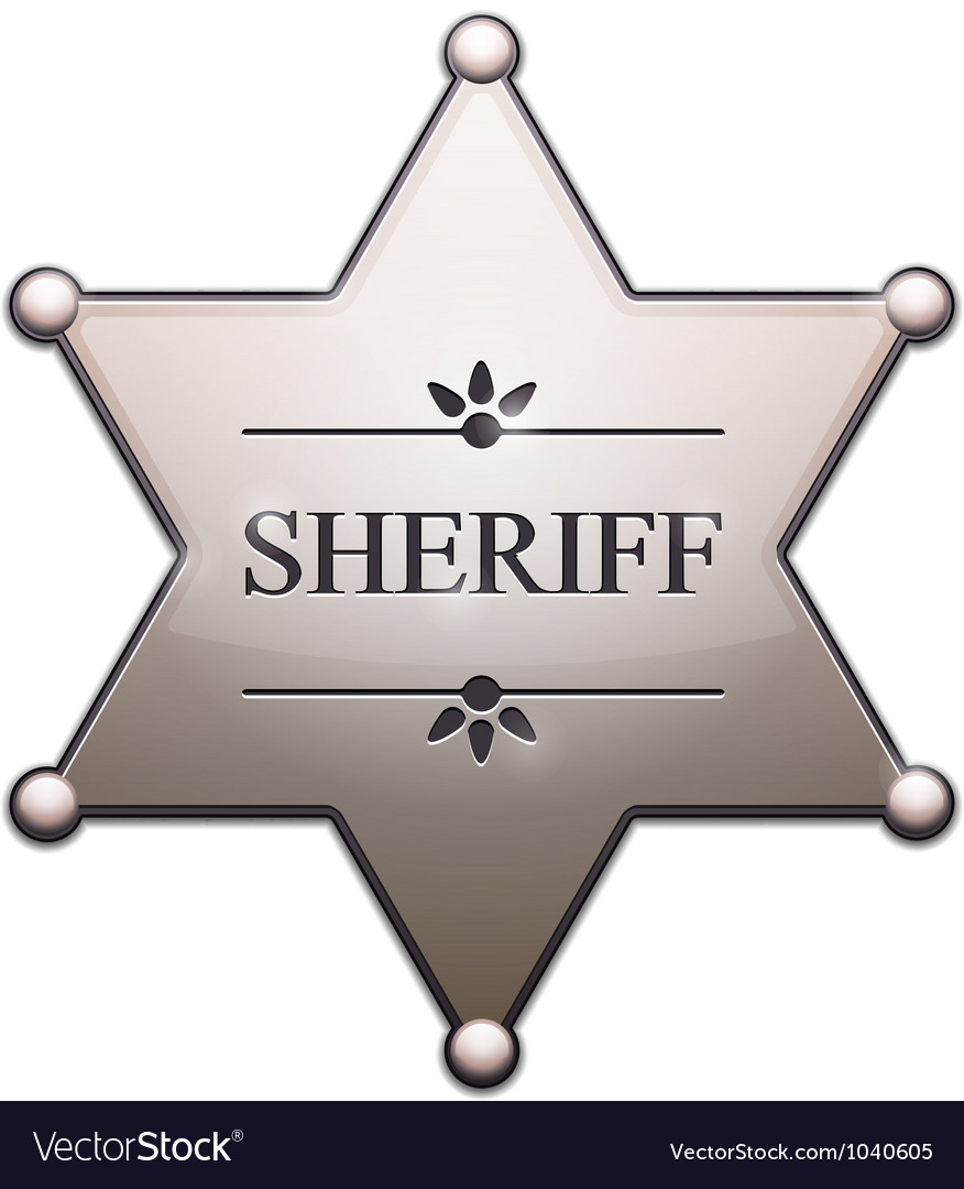 Sheriff star Royalty Free Vector Image - VectorStock