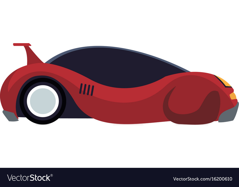 Futuristic car vehicle smart autonomous side view Vector Image