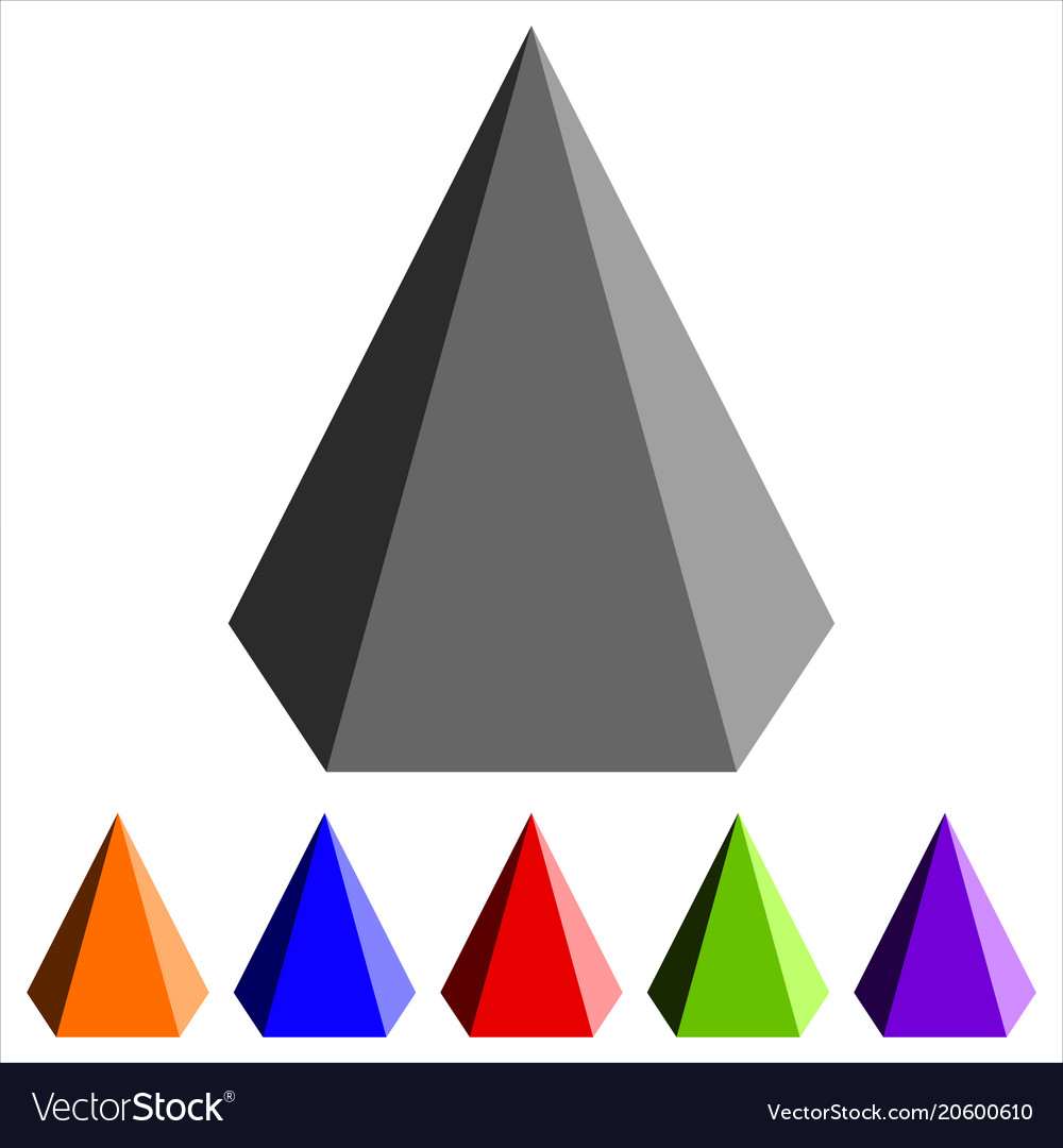 Geometric pyramid shape Royalty Free Vector Image