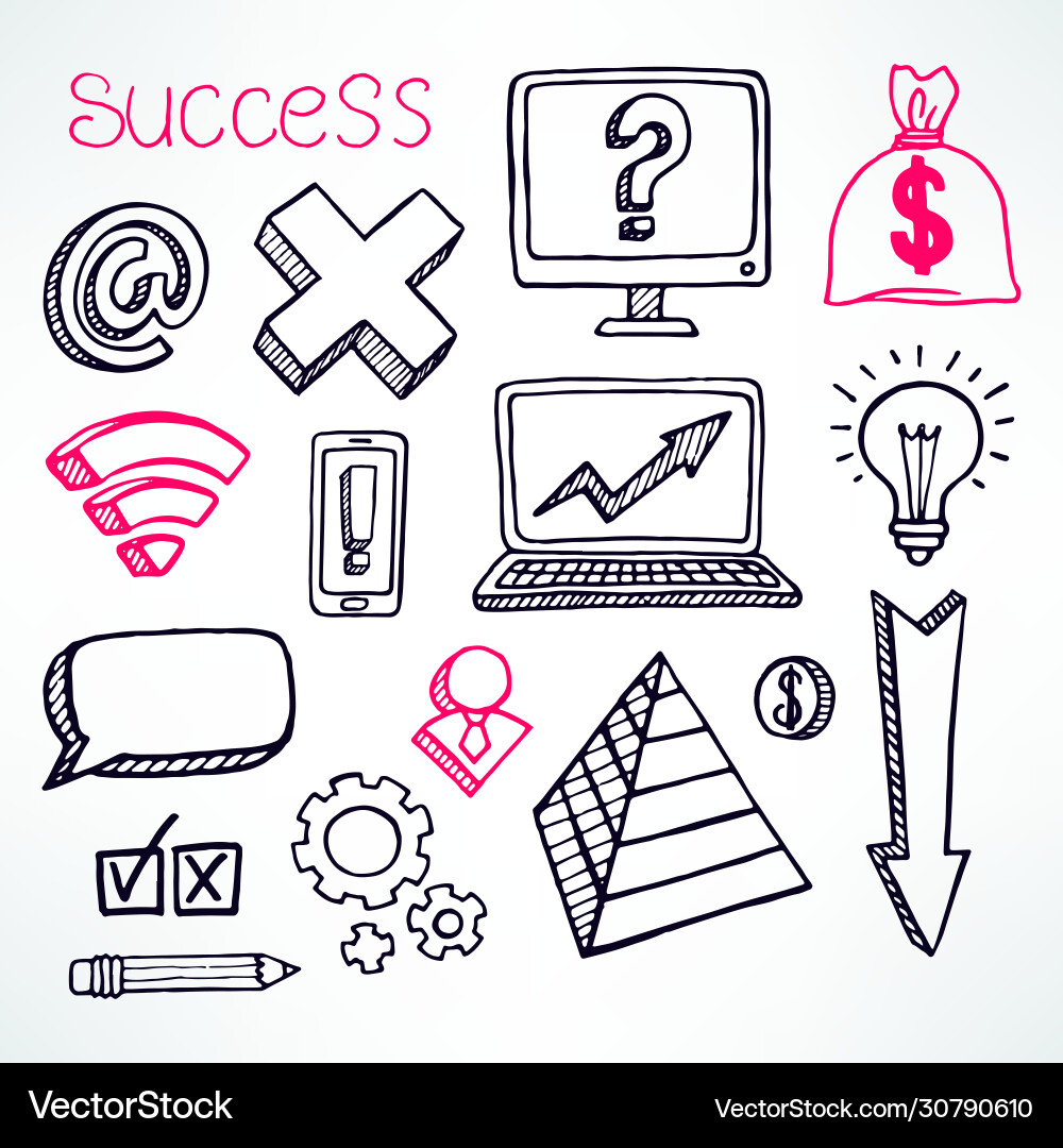 Icons on white background Royalty Free Vector Image