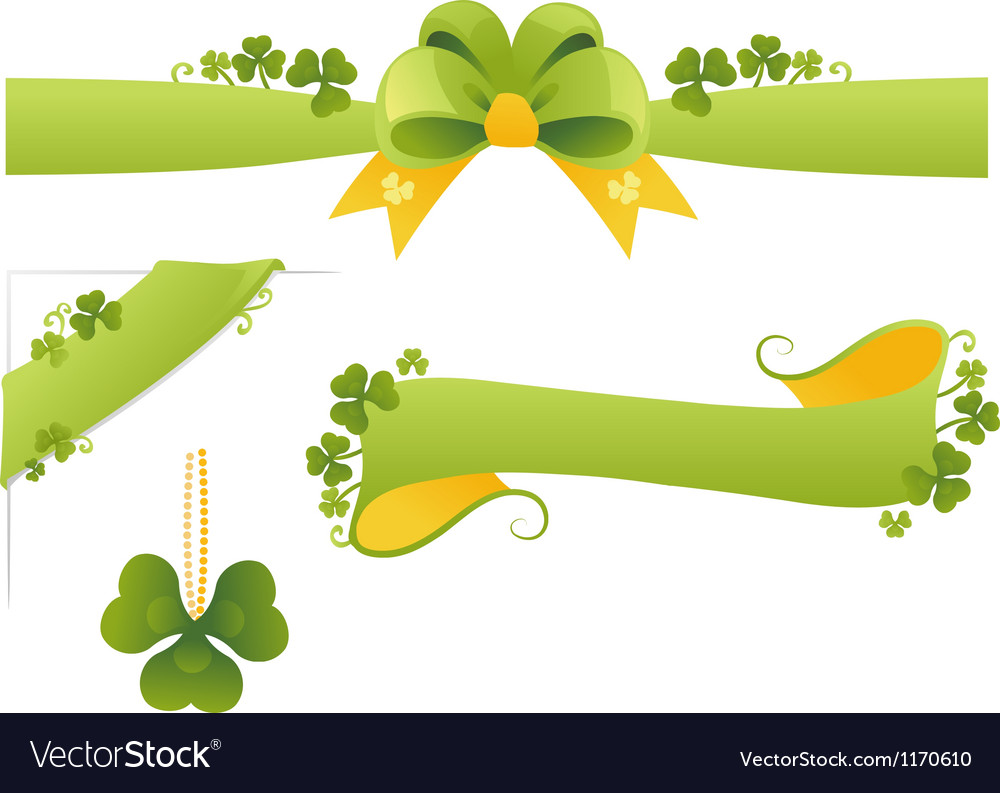 Set floral banners element for design Royalty Free Vector