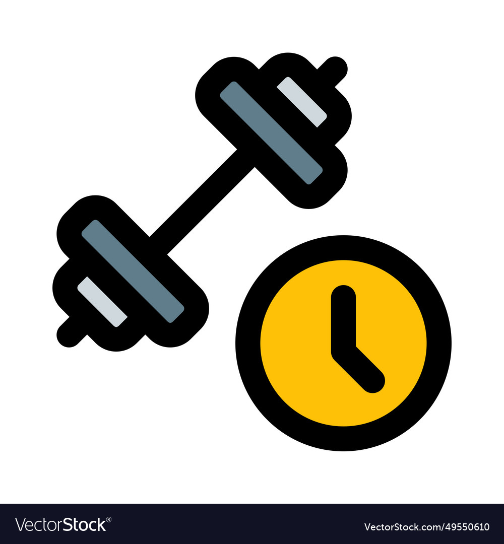 Time duration of dumbbells set exercise period Vector Image