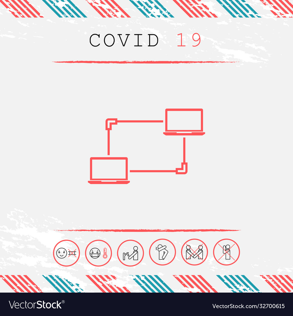 Computer network data exchange transfer concept Vector Image