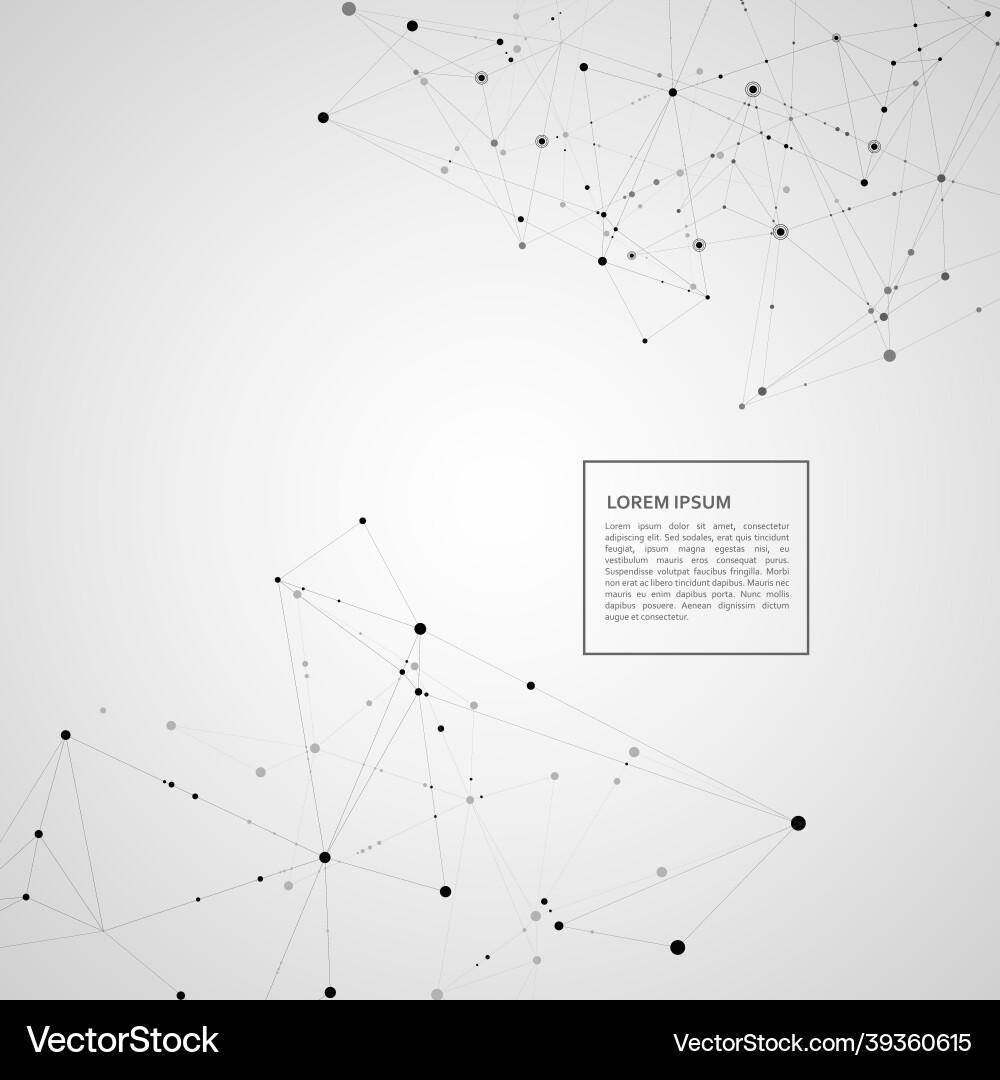 Connect polygonal network background lines Vector Image