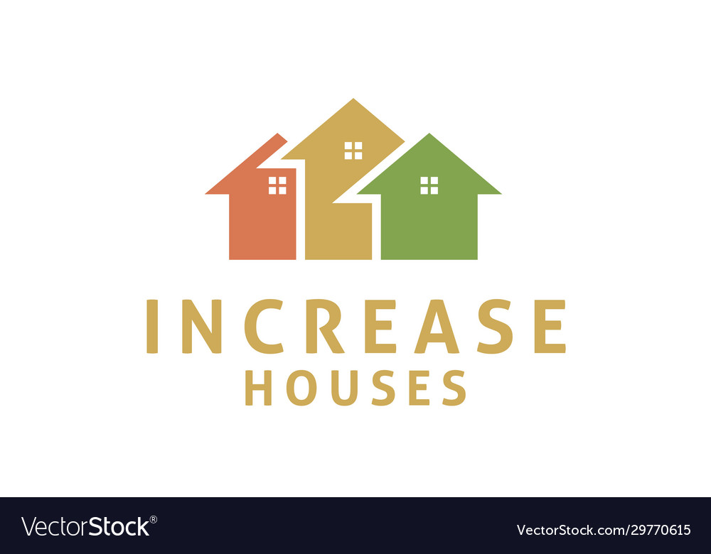 House arrow statistic business marketing logo