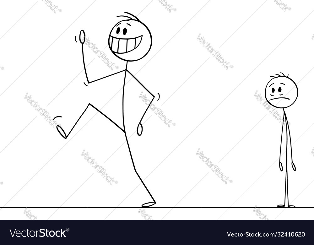 Cartoon happy smiling man customer or employee Vector Image