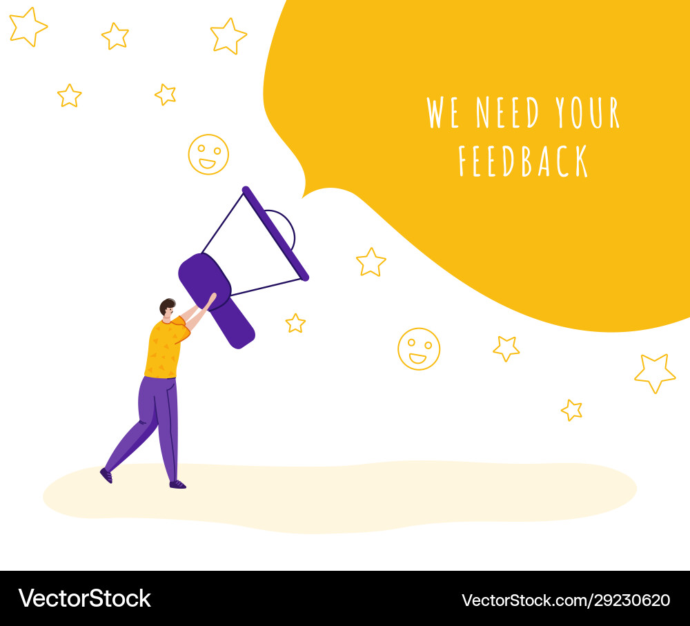 Customer feedback concept Royalty Free Vector Image