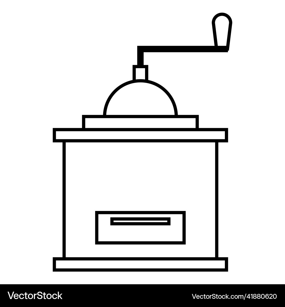 Manual vintage coffee grinder icon Royalty Free Vector Image