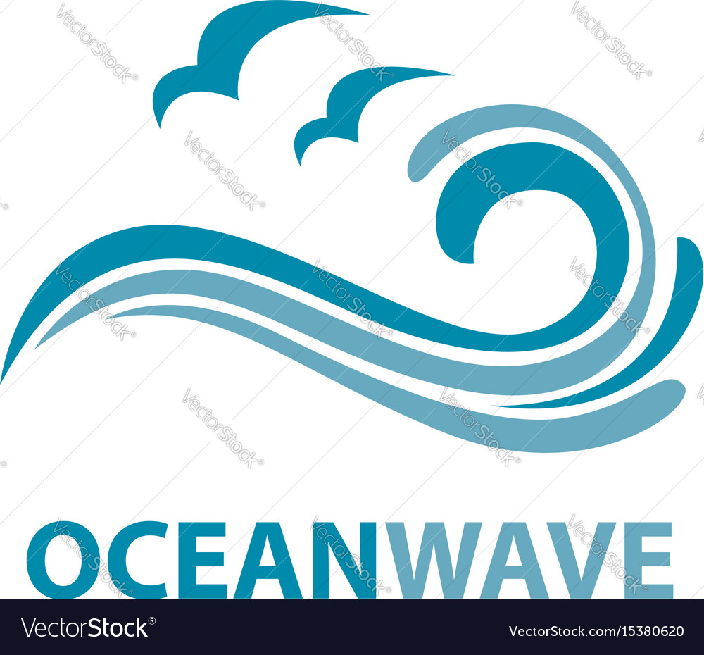 ocean wave logo royalty