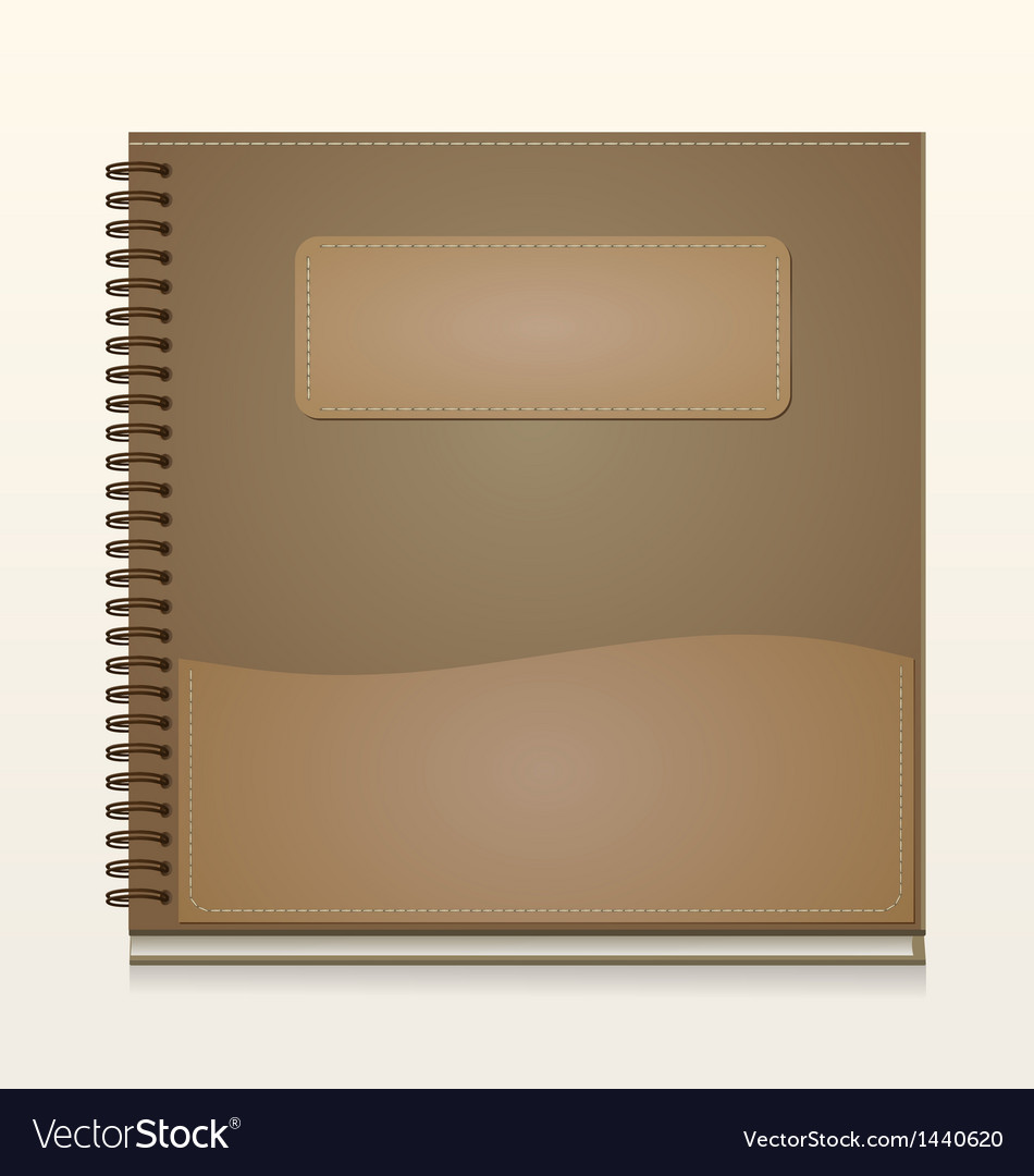 Paper notebook front cover Royalty Free Vector Image