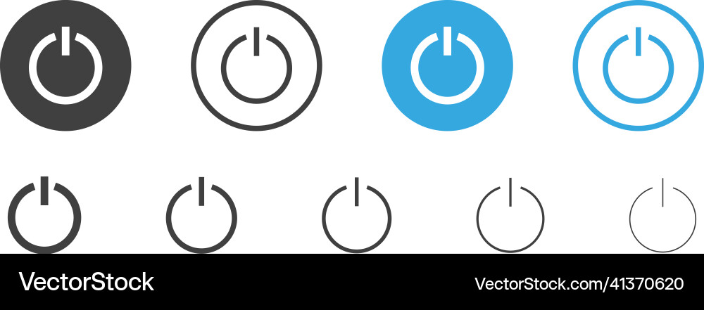 Power icon on off buttons energy switch sign Vector Image