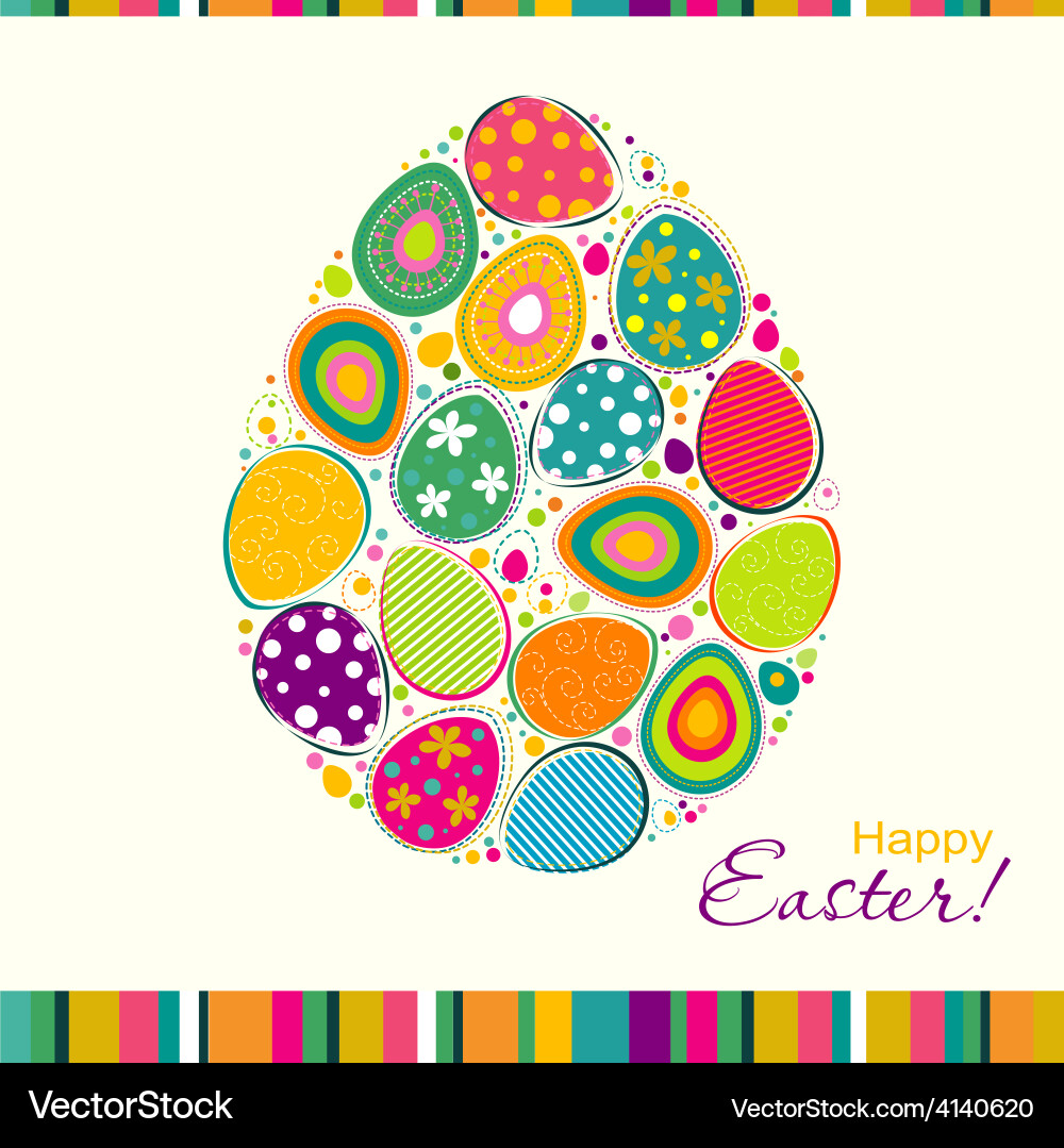Template easter greeting card Royalty Free Vector Image