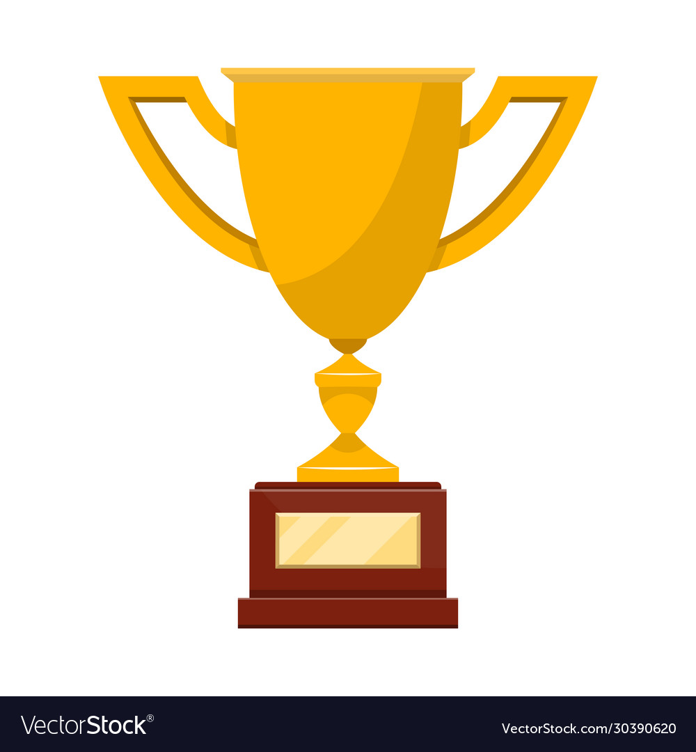 Trophy golden cup Royalty Free Vector Image - VectorStock