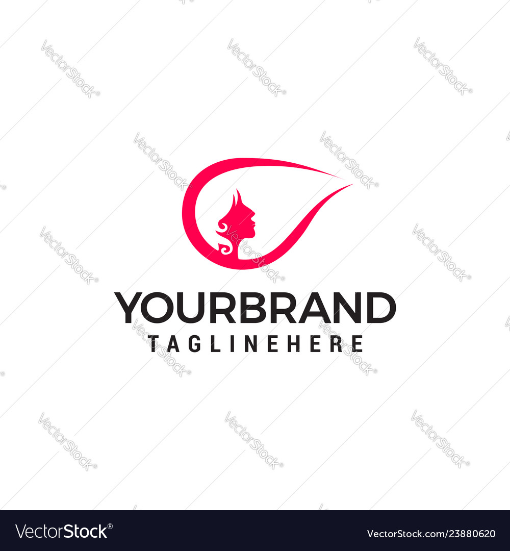 Woman hair style logo beauty salon logo designs Vector Image Woman hair style logo beauty salon logo designs Vector Image