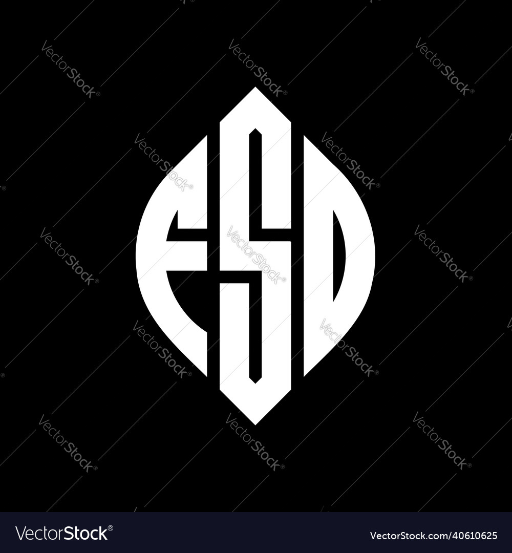 Fsd circle letter logo design Royalty Free Vector Image