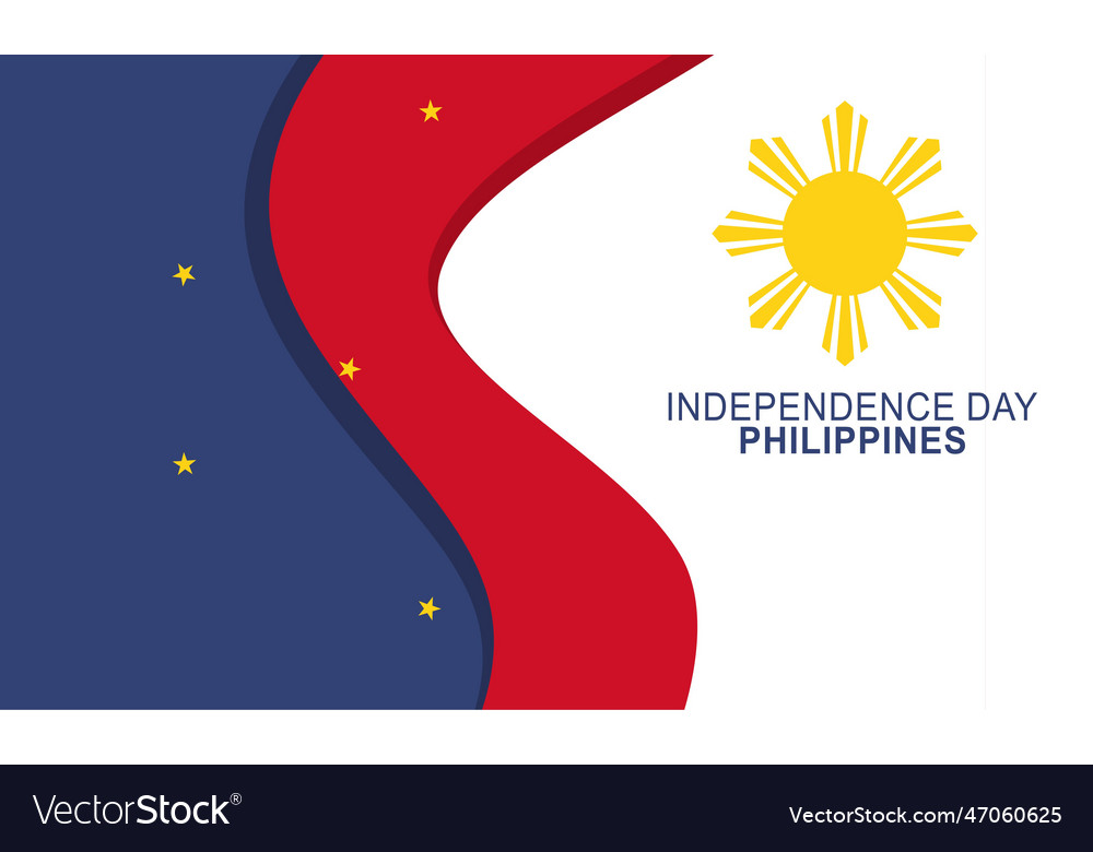 Happy independence day philippines background Vector Image